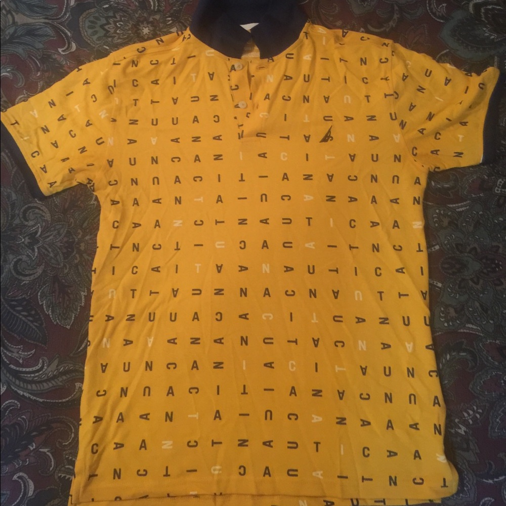 Yellow nautical polo shirt